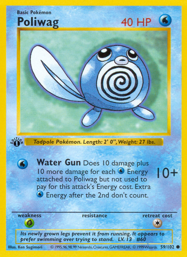 Poliwag (59/102) (Shadowless) [Base Set 1st Edition] | Tables and Towers