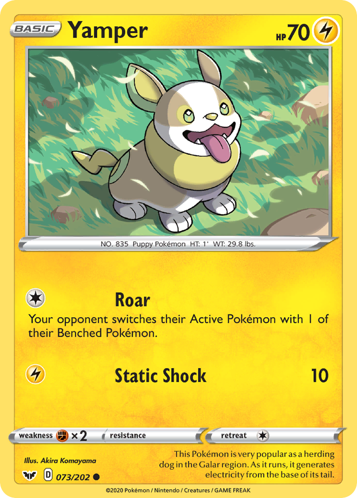 Yamper (073/202) [Sword & Shield: Base Set] | Tables and Towers