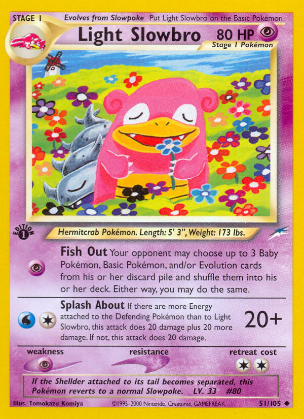 Light Slowbro (51/105) [Neo Destiny 1st Edition] | Tables and Towers