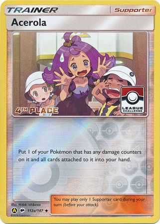 Acerola (112a/147) (League Promo 4th Place) [Sun & Moon: Burning Shadows] | Tables and Towers