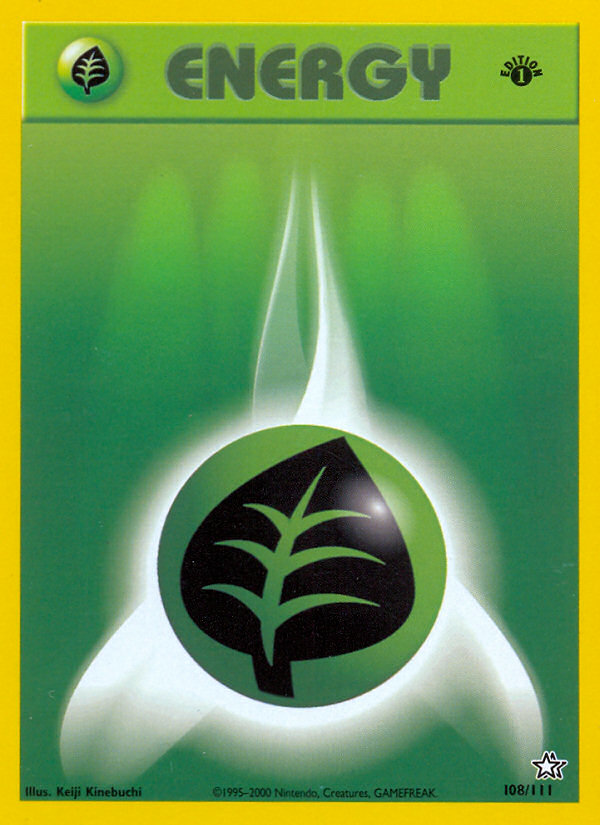 Grass Energy (108/111) [Neo Genesis 1st Edition] | Tables and Towers