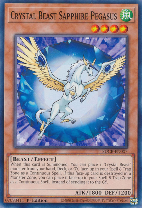 Crystal Beast Sapphire Pegasus [SDCB-EN007] Common | Tables and Towers