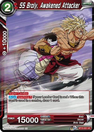 SS Broly, Awakened Attacker (BT15-021) [Saiyan Showdown] | Tables and Towers