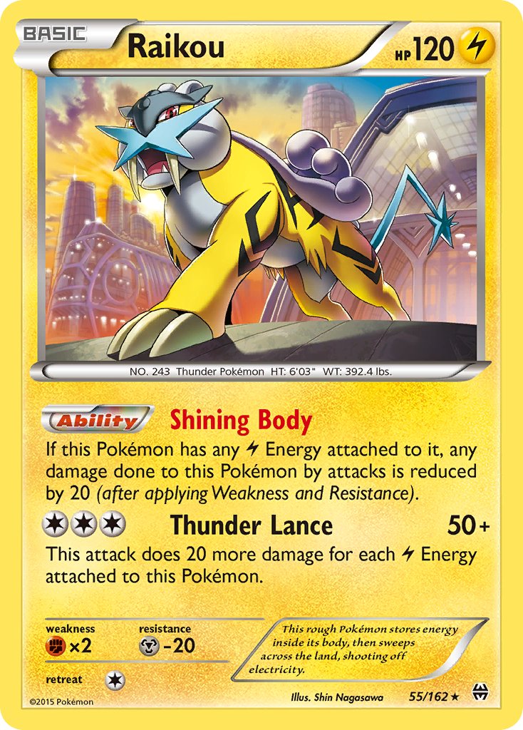 Raikou (55/162) (Cosmos Holo) (Blister Exclusive) [XY: BREAKthrough] | Tables and Towers