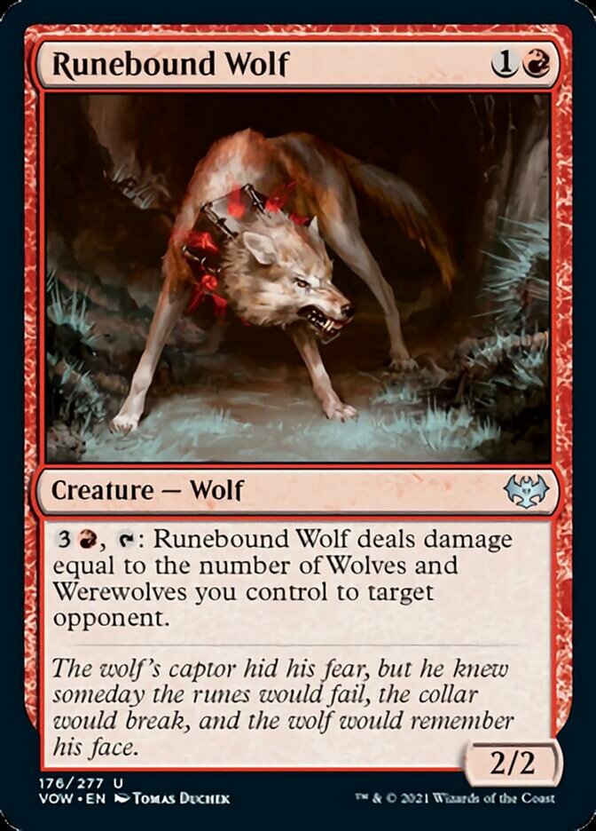 Runebound Wolf [Innistrad: Crimson Vow] | Tables and Towers