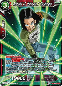 Android 17, Universe 7 Challenger (BT14-012) [Cross Spirits] | Tables and Towers