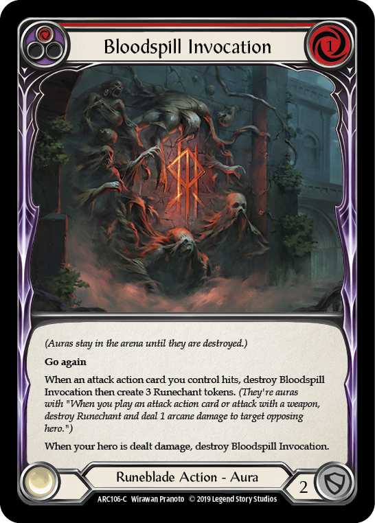 Bloodspill Invocation (Red) [ARC106-C] (Arcane Rising)  1st Edition Normal | Tables and Towers