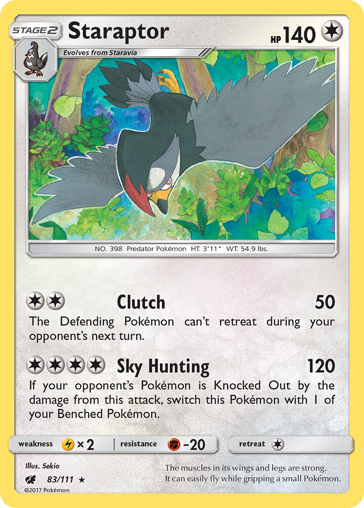 Staraptor (83/111) [Sun & Moon: Crimson Invasion] | Tables and Towers