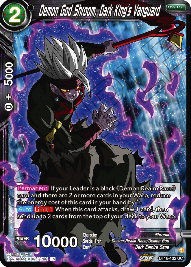 Demon God Shroom, Dark King's Vanguard (BT18-132) [Dawn of the Z-Legends] | Tables and Towers