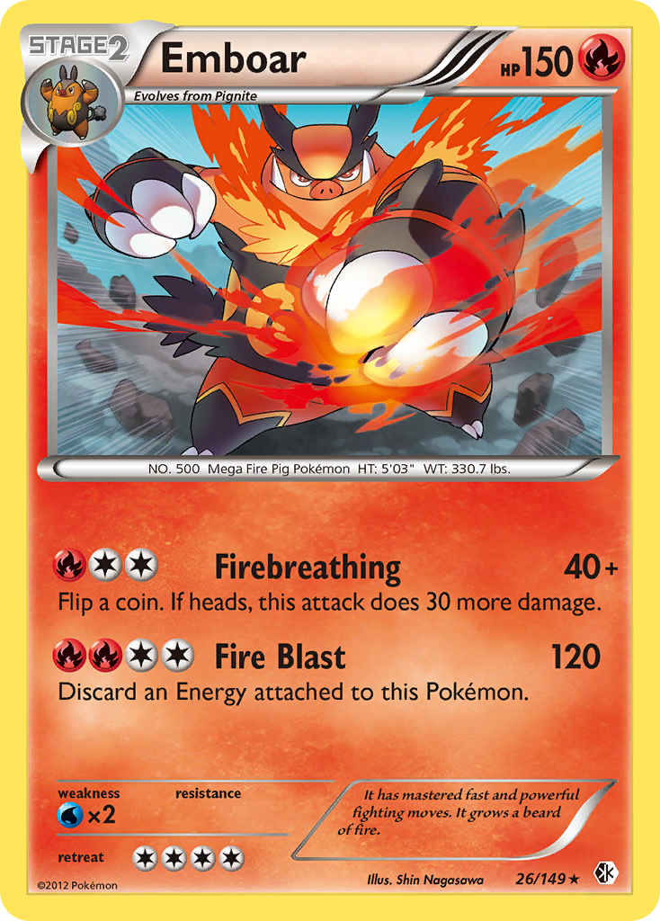 Emboar (26/149) [Black & White: Boundaries Crossed] | Tables and Towers