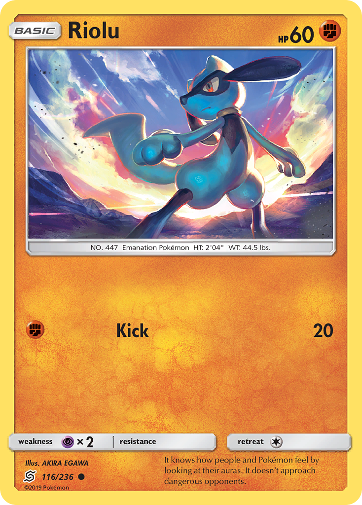 Riolu (116/236) [Sun & Moon: Unified Minds] | Tables and Towers