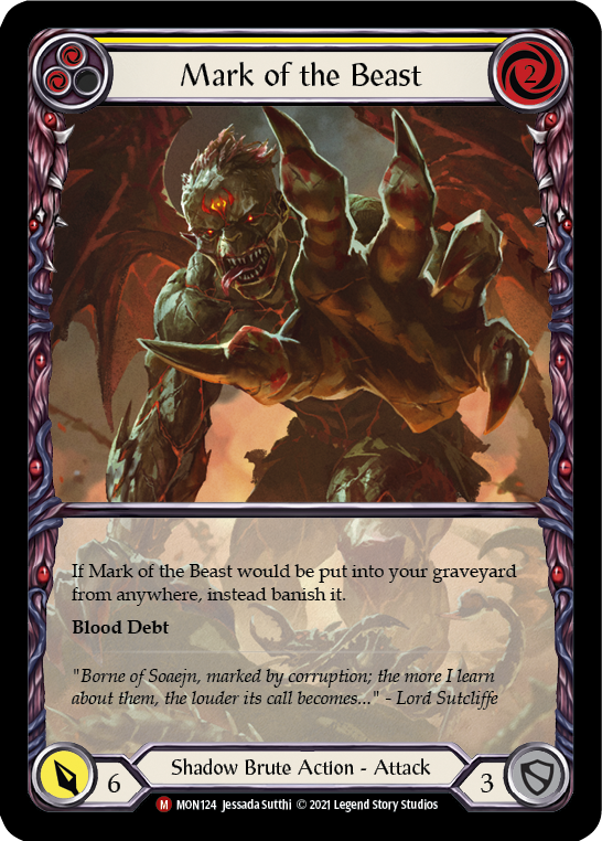 Mark of the Beast (Extended Art) [MON124-EA] (Monarch)  1st Edition Rainbow Foil | Tables and Towers