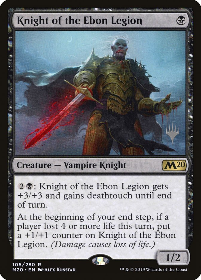 Knight of the Ebon Legion (Promo Pack) [Core Set 2020 Promos] | Tables and Towers