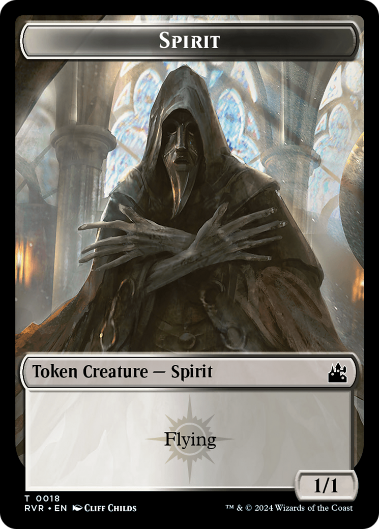 Spirit Token (0018) [Ravnica Remastered Tokens] | Tables and Towers