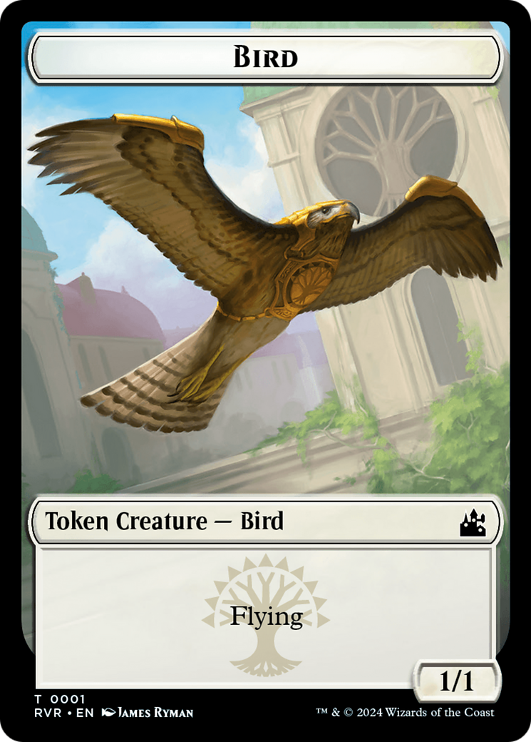 Bird // Soldier Double-Sided Token [Ravnica Remastered Tokens] | Tables and Towers