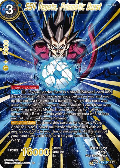 SS4 Vegeta, Prismatic Burst (EX19-28) [Special Anniversary Set 2021] | Tables and Towers