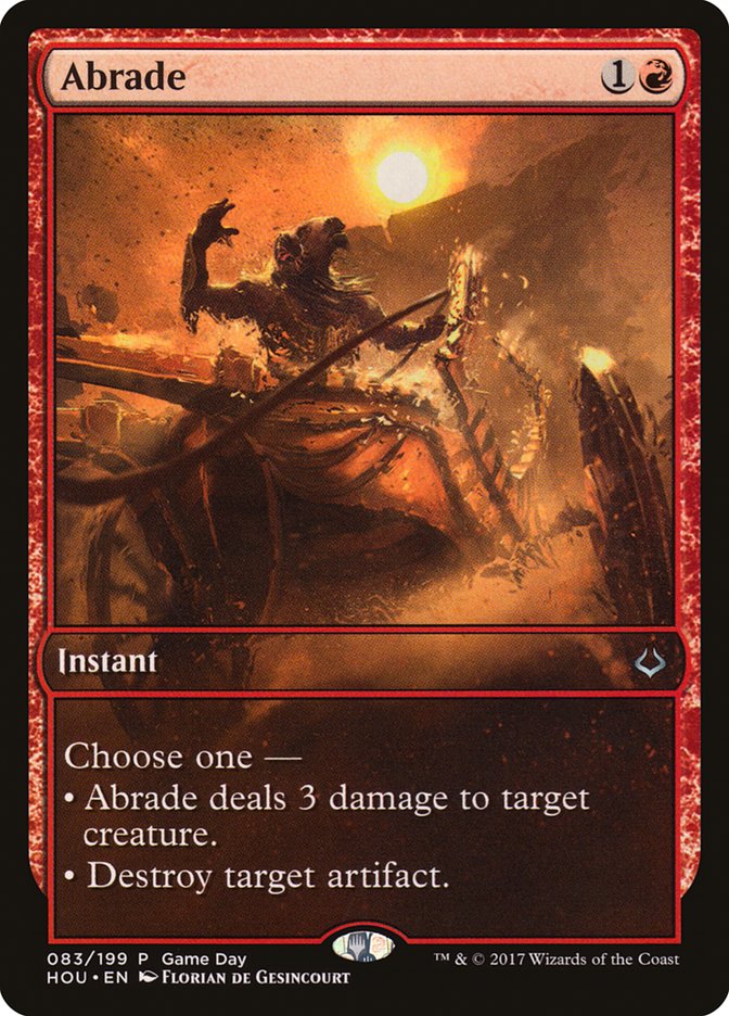 Abrade (Game Day) [Hour of Devastation Promos] | Tables and Towers