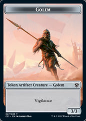 Golem (027) // Thopter Double-Sided Token [Commander 2021 Tokens] | Tables and Towers