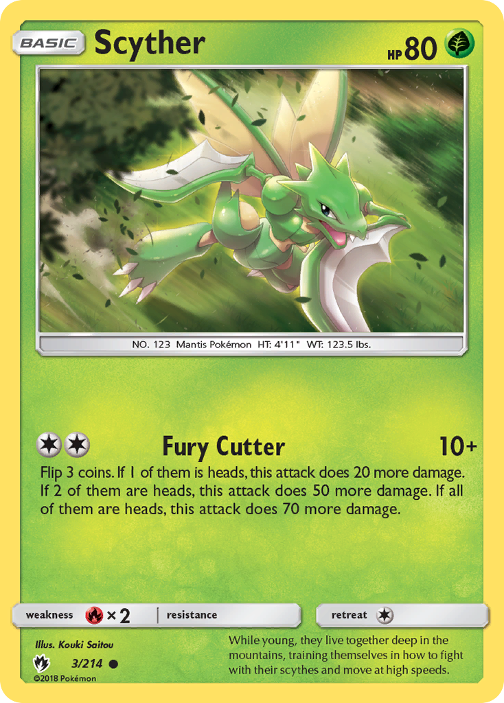 Scyther (3/214) [Sun & Moon: Lost Thunder] | Tables and Towers