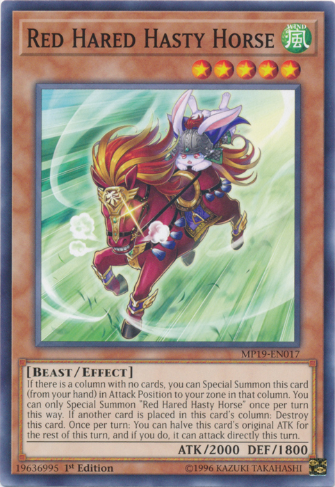 Red Hared Hasty Horse [MP19-EN017] Common | Tables and Towers