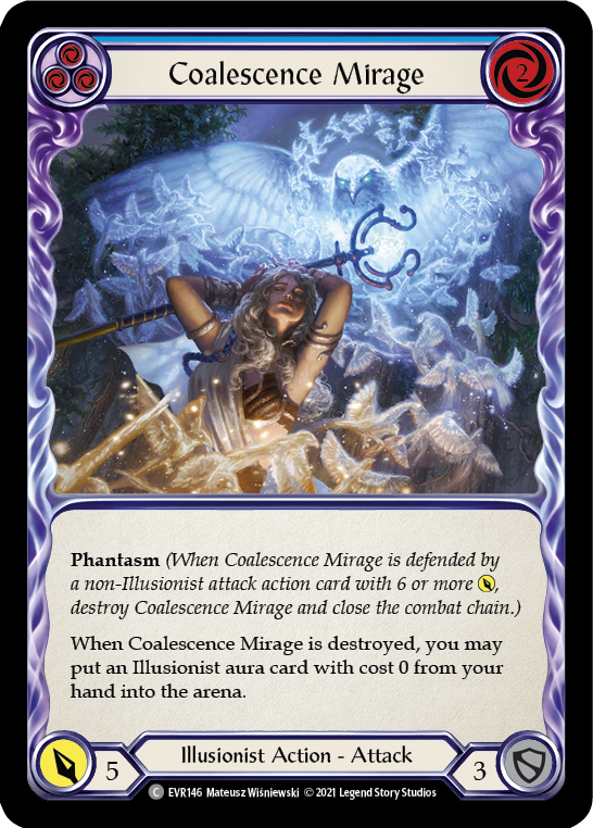 Coalescence Mirage (Blue) [EVR146] (Everfest)  1st Edition Rainbow Foil | Tables and Towers