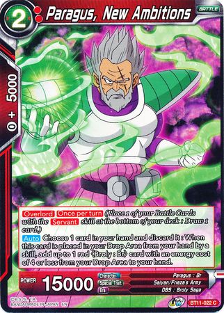 Paragus, New Ambitions (BT11-022) [Vermilion Bloodline] | Tables and Towers