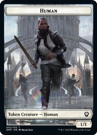 Human // Snake Double-Sided Token [Dominaria United Commander Tokens] | Tables and Towers