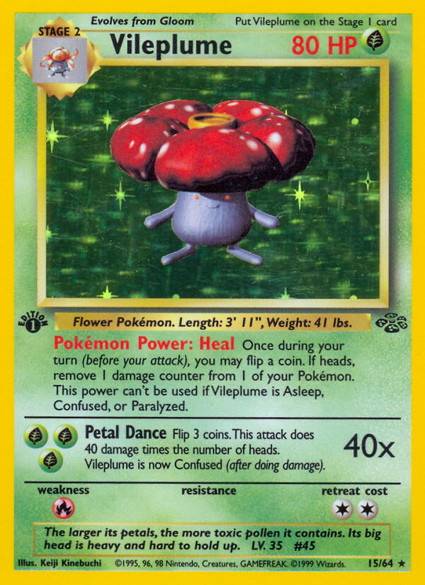 Vileplume (15/64) [Jungle 1st Edition] | Tables and Towers