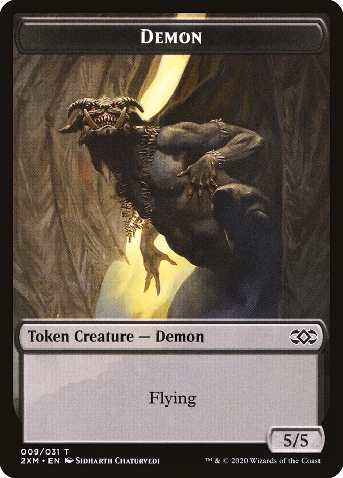 Demon Token [Double Masters Tokens] | Tables and Towers