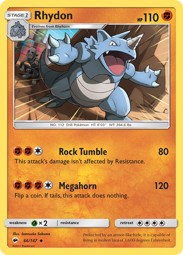 Rhydon (66/147) [Sun & Moon: Burning Shadows] | Tables and Towers