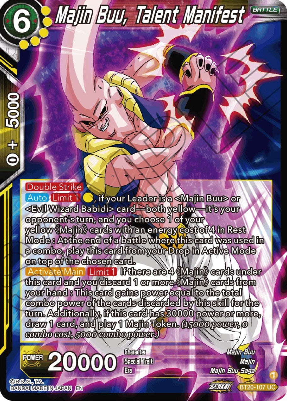 Majin Buu, Talent Manifest (BT20-107) [Power Absorbed] | Tables and Towers