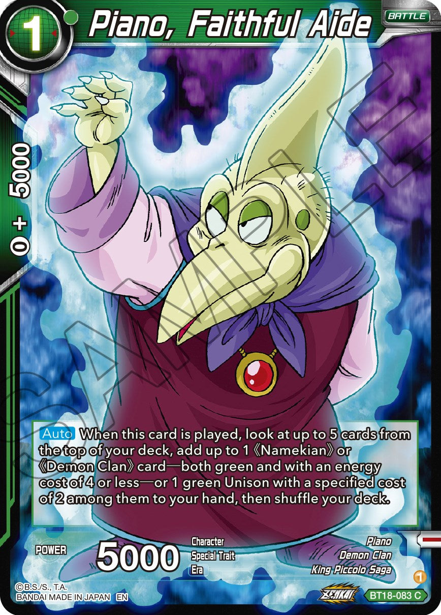 Piano, Faithful Aide (BT18-083) [Dawn of the Z-Legends] | Tables and Towers