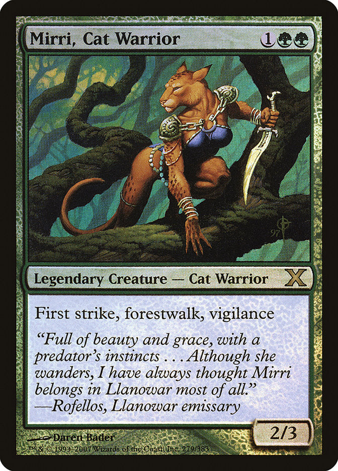 Mirri, Cat Warrior (Premium Foil) [Tenth Edition] | Tables and Towers