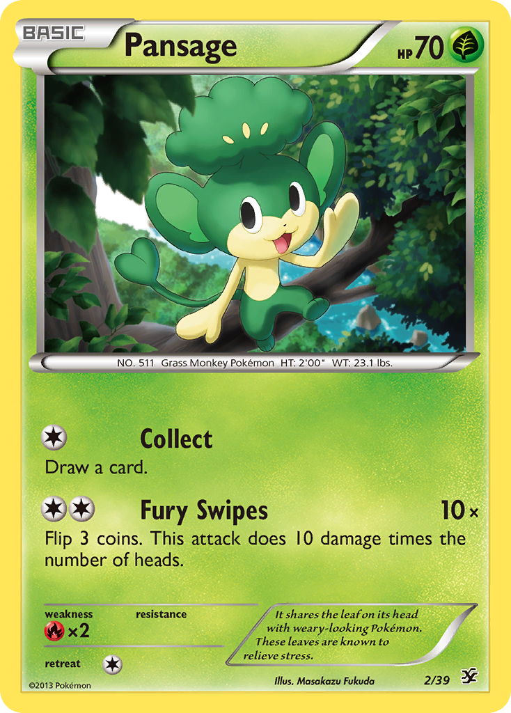 Pansage (2/39) [XY: Kalos Starter Set] | Tables and Towers