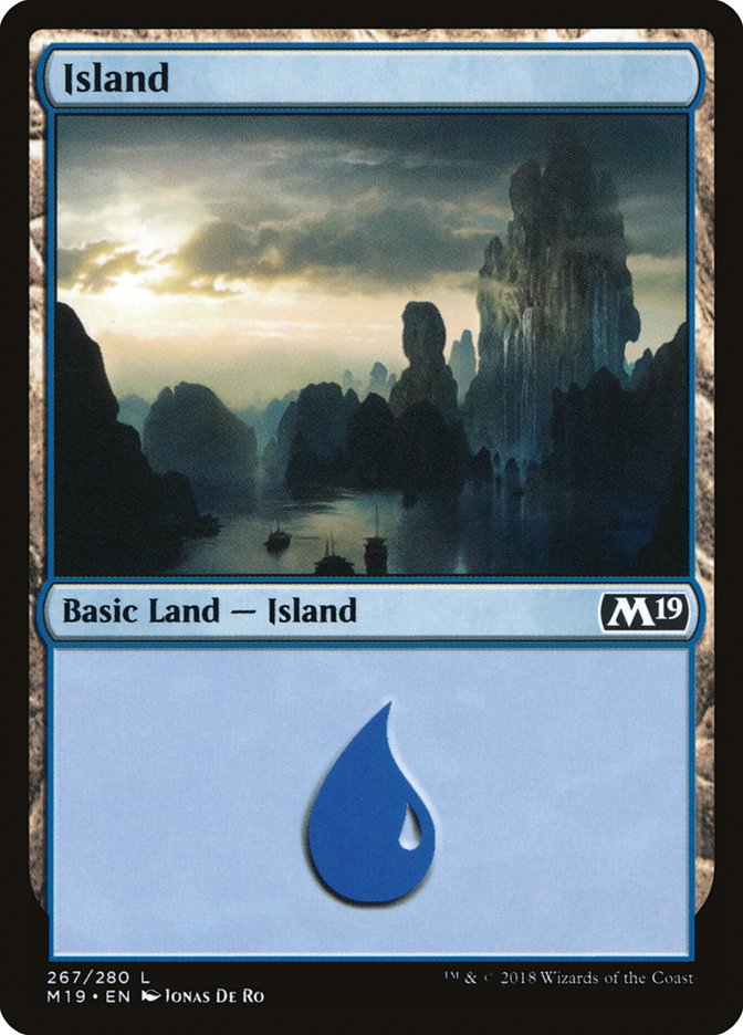 Island (267) [Core Set 2019] | Tables and Towers