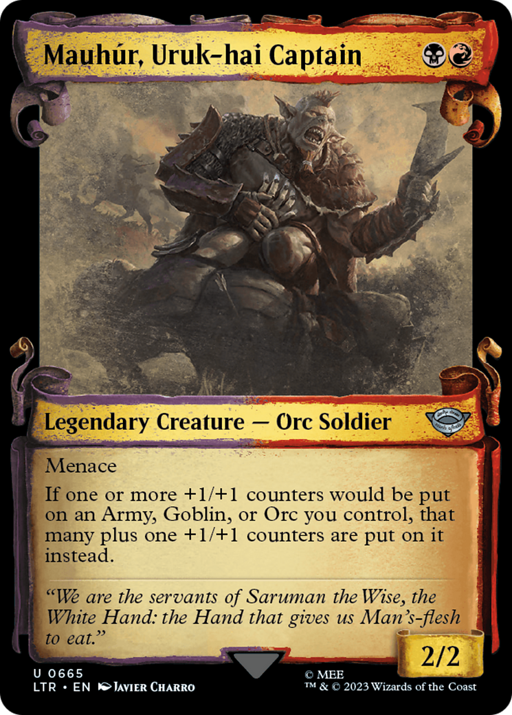 Mauhur, Uruk-hai Captain [The Lord of the Rings: Tales of Middle-Earth Showcase Scrolls] | Tables and Towers