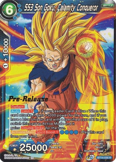 SS3 Son Goku, Calamity Conqueror (BT14-035) [Cross Spirits Prerelease Promos] | Tables and Towers