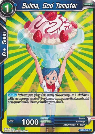 Bulma, God Tempter (BT1-040) [Galactic Battle] | Tables and Towers