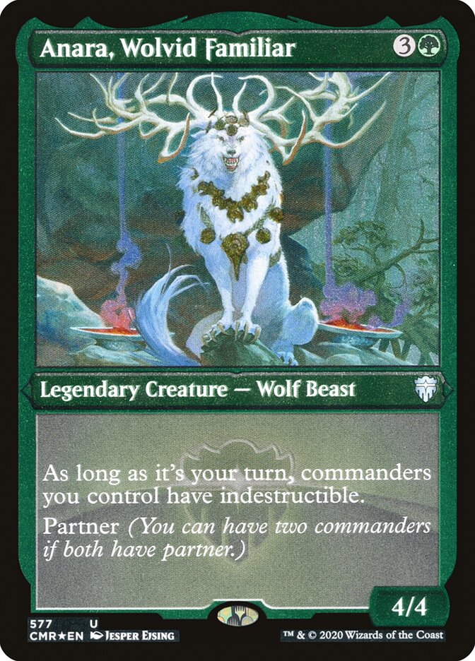 Anara, Wolvid Familiar (Etched) [Commander Legends] | Tables and Towers