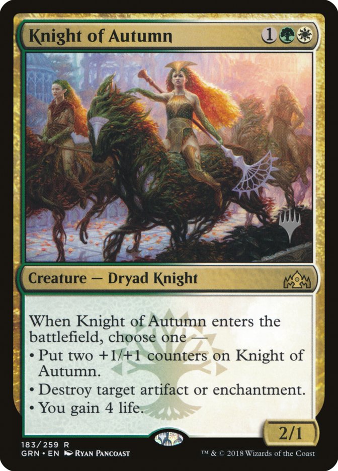 Knight of Autumn (Promo Pack) [Guilds of Ravnica Promos] | Tables and Towers