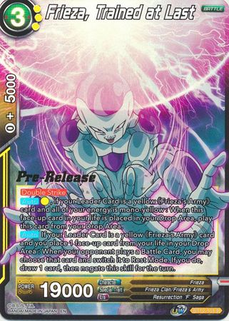 Frieza, Trained at Last (BT12-101) [Vicious Rejuvenation Prerelease Promos] | Tables and Towers