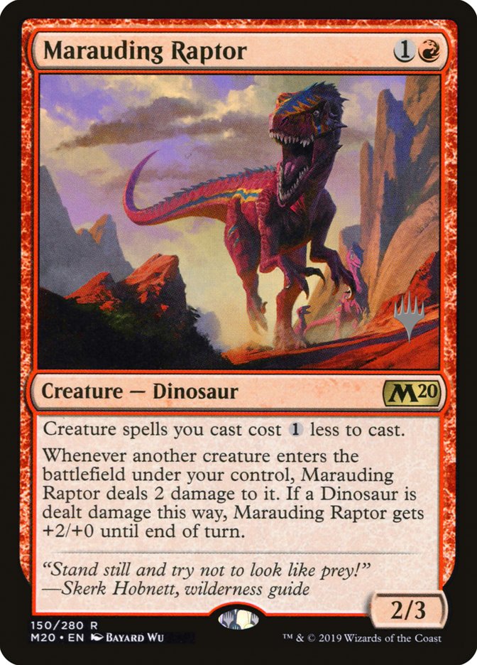 Marauding Raptor (Promo Pack) [Core Set 2020 Promos] | Tables and Towers