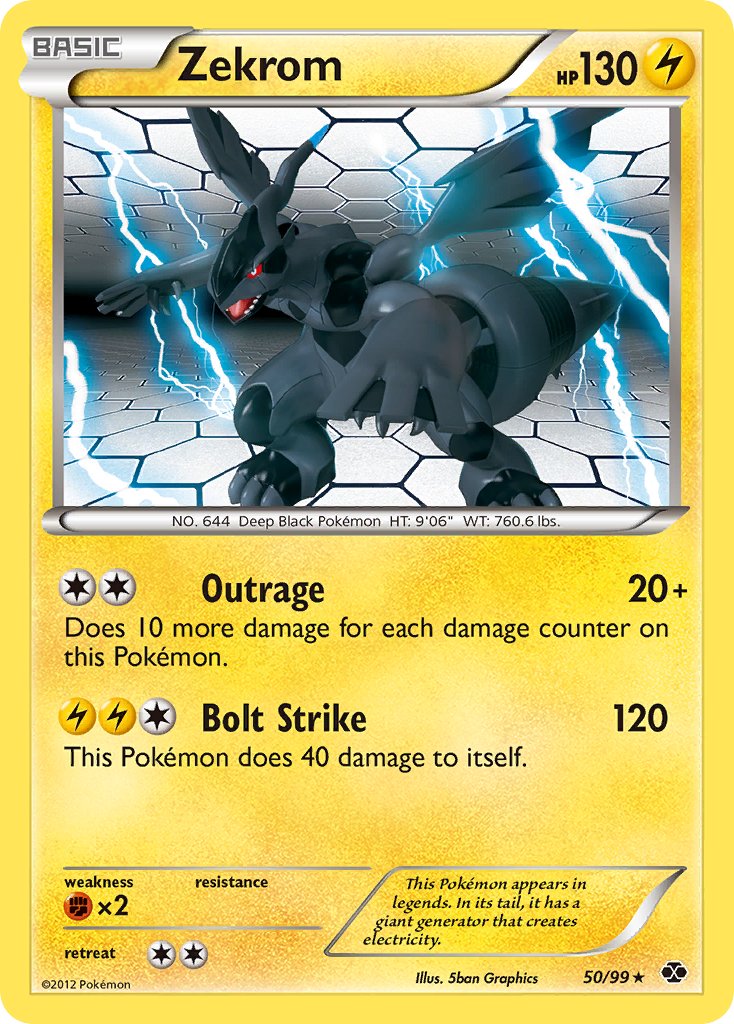 Zekrom (50/99) (Theme Deck Exclusive) [Black & White: Next Destinies] | Tables and Towers