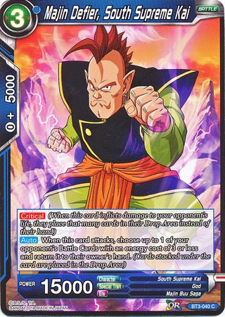 Majin Defier, South Supreme Kai (BT3-040) [Cross Worlds] | Tables and Towers