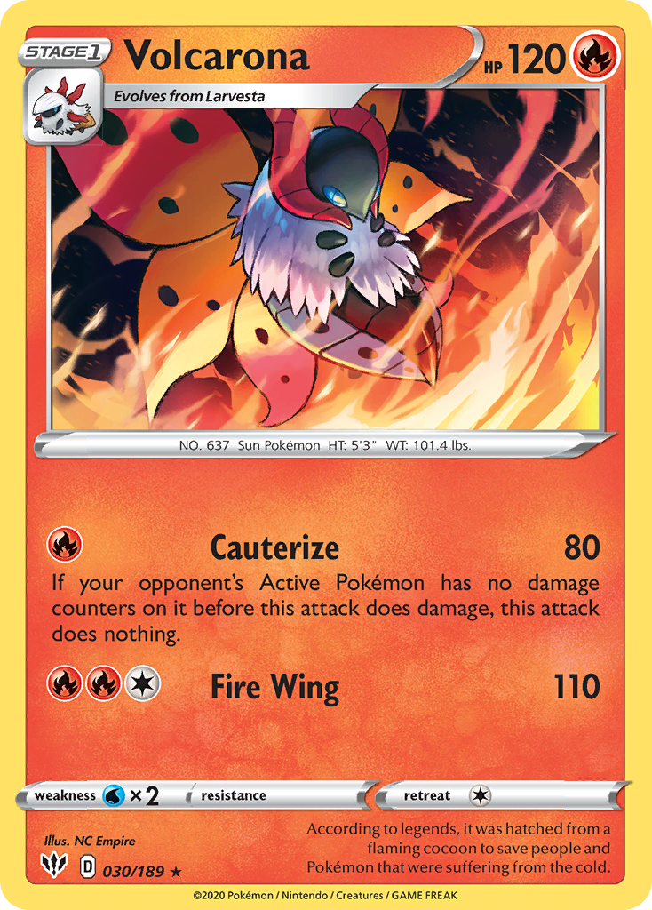 Volcarona (030/189) [Sword & Shield: Darkness Ablaze] | Tables and Towers