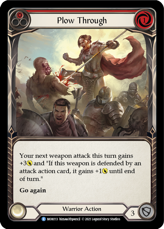 Plow Through (Red) [MON113] (Monarch)  1st Edition Normal | Tables and Towers