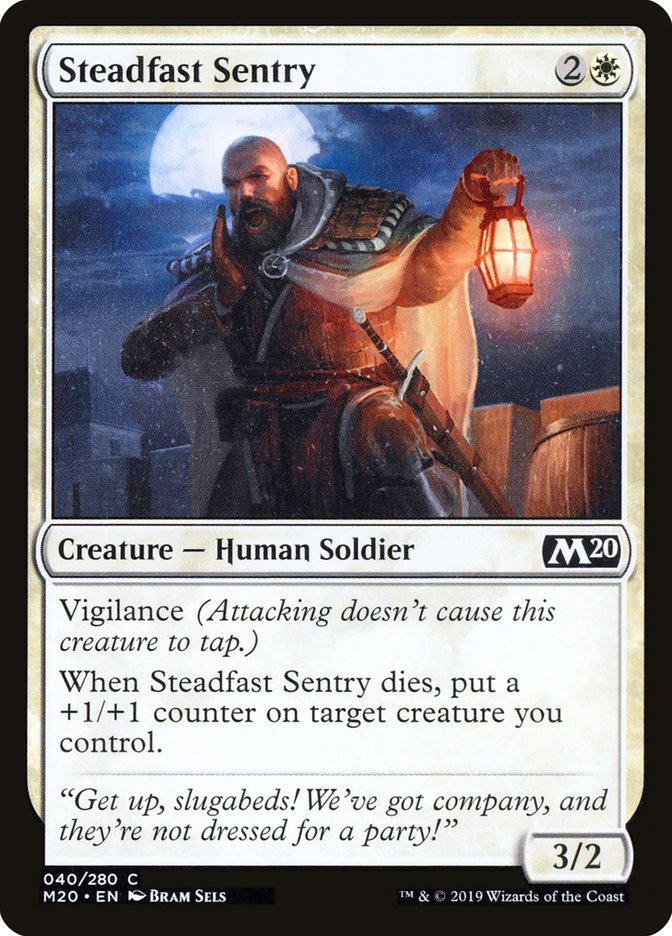 Steadfast Sentry [Core Set 2020] | Tables and Towers