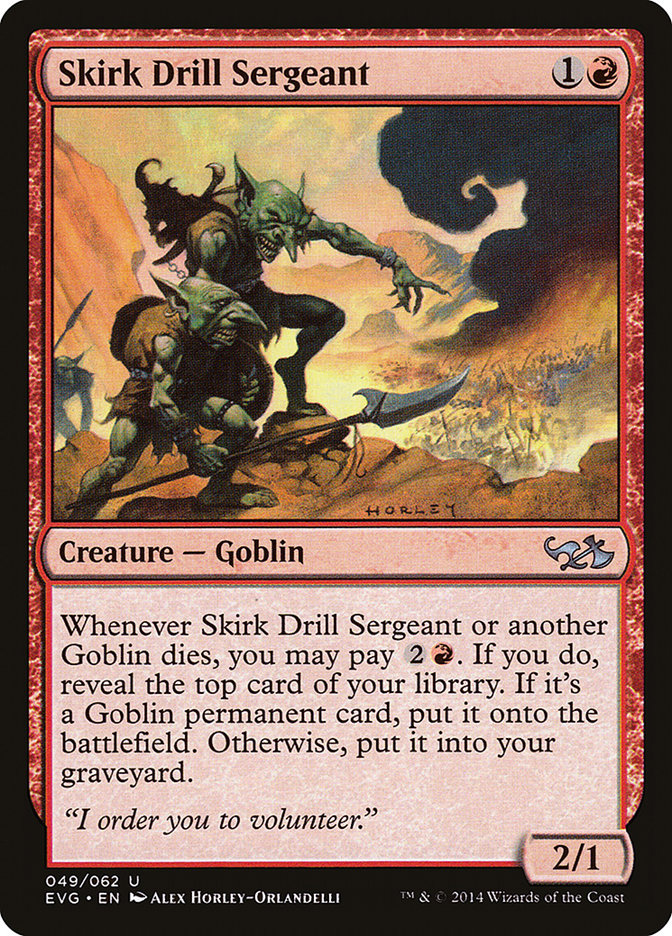 Skirk Drill Sergeant (Elves vs. Goblins) [Duel Decks Anthology] | Tables and Towers