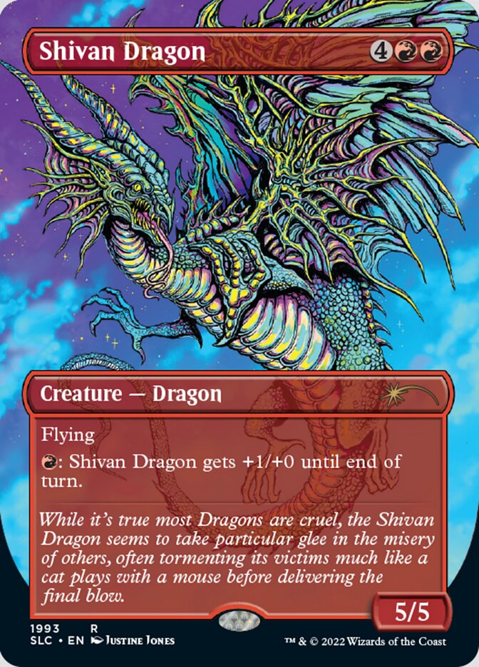 Shivan Dragon (Borderless) [Secret Lair 30th Anniversary Countdown Kit] | Tables and Towers