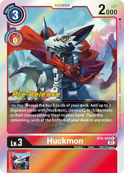 Huckmon [BT6-009] [Double Diamond Pre-Release Cards] | Tables and Towers